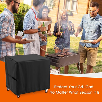 Grill Cart Cover for Feasto Storage Cart, 36 x 26 x 36 in | Waterproof outdoor cover for bar carts and patio/dining/kitchen carts, fits Feasto grill cart with storage cabinet