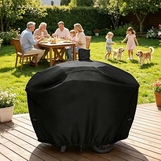 BBQ Grill Cover for Oklahoma Joe's Bronco 18 in Smoker, Waterproof 600D Outdoor Propane Barbecue Covers Griddle Covers- 44" L x 27" W x 39" H