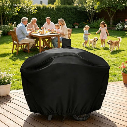 BBQ Grill Cover for Oklahoma Joe's Bronco 18 in Smoker, Waterproof 600D Outdoor Propane Barbecue Covers Griddle Covers- 44" L x 27" W x 39" H