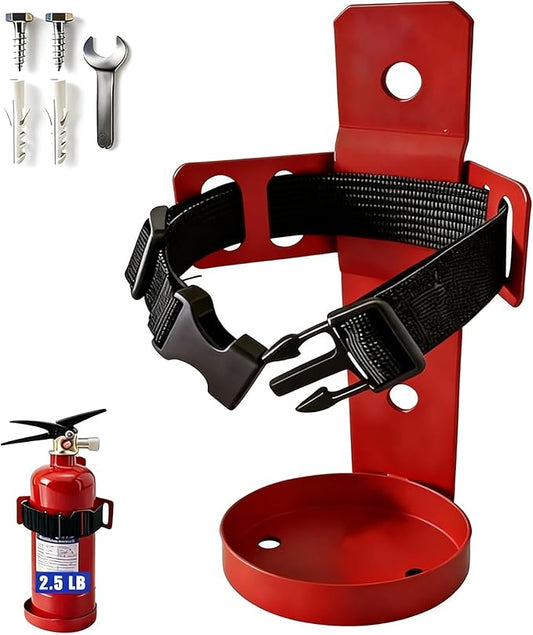 2.5LB Fire Extinguisher Mount, Heavy Duty Quick Release Metal Wall Mount Bracket, Mini Holder for Small Extinguishers (1 Pack)