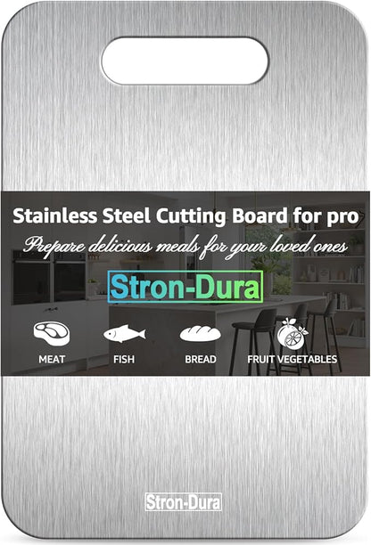 Cutting Board, Stainless Steel Cutting Board, Foodgrade Cutting Boards for Kitchen, Double Side Use, Odor free, S 11.5" * 8"