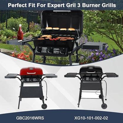 Criditpid Grill Replacement Parts for Expert Grill XG10-101-002-02 3 Burner Gas Grill, Cooking Grate & Heat Plates Tents Shields Kit for Expert Grill 3 Burner GBC1716W GBC2016W GBC2016WRS Grill Parts.