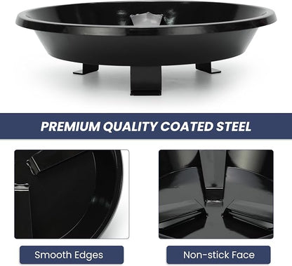 Flame Disk Bowl Replacement Parts for Masterbuilt Gas and Dual Fuel Smokers | Black Porcelain Enamel, Smoker Parts for Masterbuilt 911060006 9005100068, Heat Diffuser and Wood Chip Tray