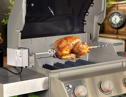 onlyfire Stainless Steel Rotisserie Kit Weber 7659 Replacement for Weber Spirit and Spirit II 200/300 Series Gas Grill, NOT FIT for Weber Spirit Grills Manufactured in 2025