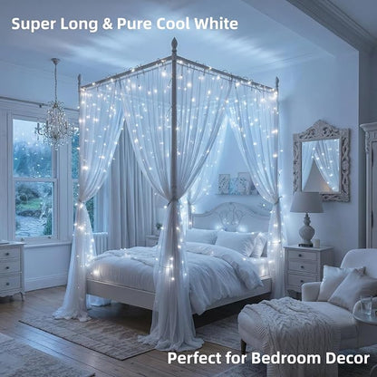JMEXSUSS 1000 LED White Christmas String Lights Outdoor with Remote | Christmas Tree Lights, 272 Ft Outdoor String lights for Outside Patio Garden Bedroom Party Holiday Wedding Christmas Decor