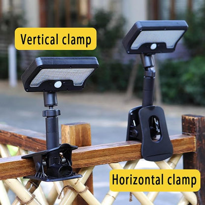 2 Pack Solar Clamp Lights Outdoor,3 Color Modes,LED Street,Grill for Grill, Rechargeable ABS+PS Texture for Camping Garden Pathway Solar