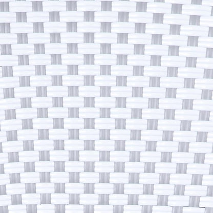 Flash Furniture Lourdes Indoor/Outdoor Commercial Thonet Bistro Stack Chair - White/Gray PE Rattan Back and Seat - Natural Bamboo Print Metal Frame