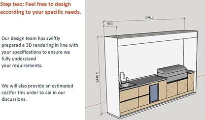 Outdoor Kitchen Island, Modular Outdoor BBQ Kitchen with Built-in Grill, Oven, Mini Fridge and Hand Washing Station, Automatic Lift Door Design with Ambient Lighting for Patio Backyard Outdoor Living