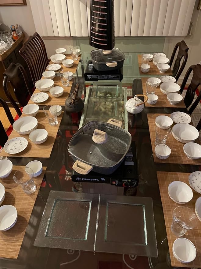 Dining Table Placemat, Heat-Resistant Place Mat Stain Resistant Anti-Skid Washable Bamboo Table Mat Placemat Kitchen Table mat