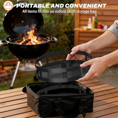 Griddle Caddy for Blackstone Griddle Accessories, BBQ Caddy with Paper Towel Holder, Rotating Condiment & Utensil Organizer, Outdoor Kitchen Accessories for Camping, RV, Patio & Tailgating