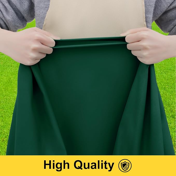 Smiry Picnic Table Cover with Bench Covers, Waterproof Elastic Fitted Polyester Tablecloths for 6 Ft Rectangle Tables, Washable Windproof Tablecloth for Camping, Outdoor (Hunter Green, 30x72 Inches)