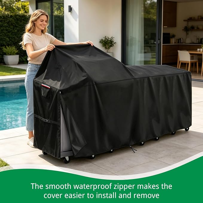 144 Inch Island Grill Cover, Outdoor Kitchen BBQ Waterproof Cover | Heavy Duty Outdoor Large Island Covers for Patio BBQ, 144"L x 60"W x 50"H