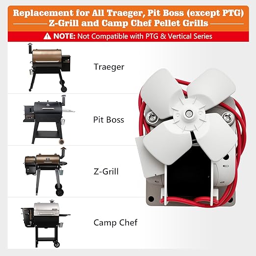 YAOAWE 2.0 RPM Auger Motor Replacement Parts for Pit Boss, Traeger Wood Pellet Grills and Camp Chef Smoker, 120V 60Hz (Except PTG)
