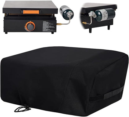 NOELIFE Grill Cover for Blackstone 17 inch Tabletop Griddle with Hood, Griddle Accessories for Blackstone 17, Propane Fuel Cylinder Can Be Covered Completely, Waterproof and Windproof (Cover Only)