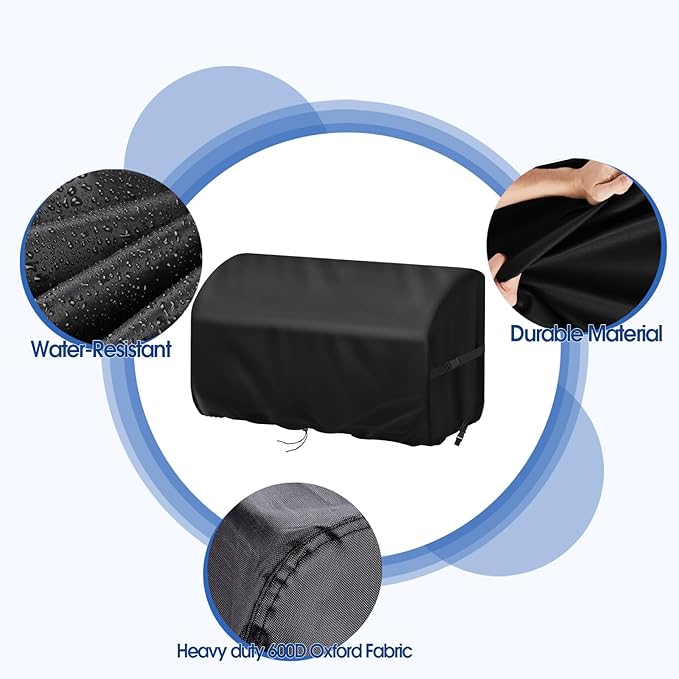 Boat Grill Cover for Magma Cabo Gas Grill, Waterproof Heavy Duty BBQ Covers for Magma ChefsMate Grill for Marine Grills Accessory Winterproof - 23" x14" x14"