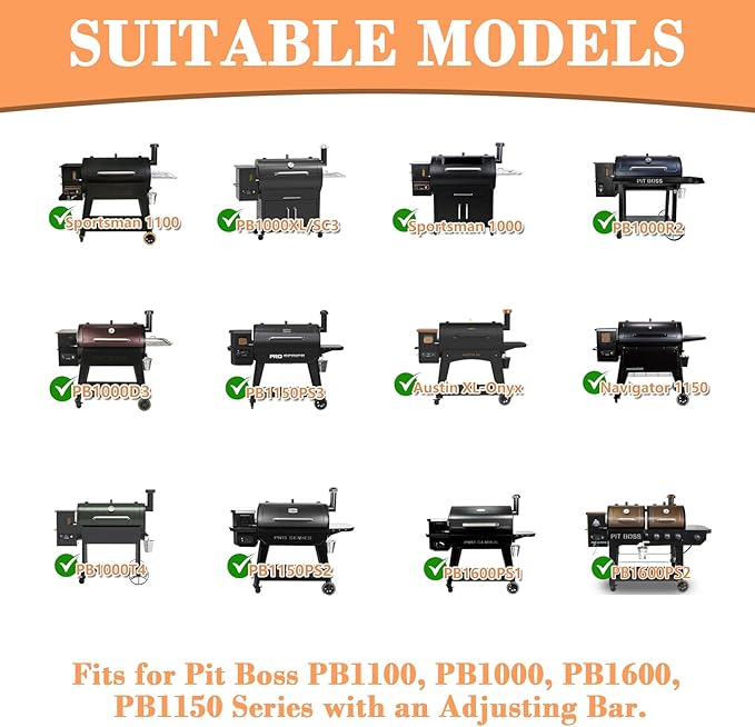Flame Broiler Kit for Pit Boss Pellet Grills in PB1100, PB1000, PB1150 Series, Flame Broiler Slide Cover and Bottom Replacement Parts for Pit Boss PB1100PS1 Grill Replacement Parts