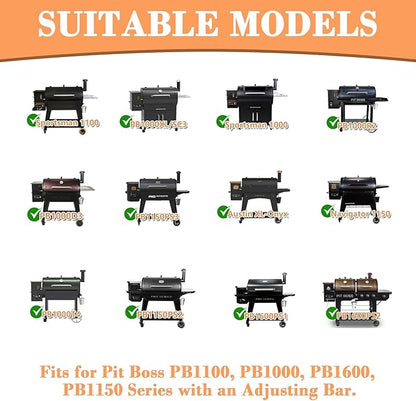 Flame Broiler Kit for Pit Boss Pellet Grills in PB1100, PB1000, PB1150 Series, Flame Broiler Slide Cover and Bottom Replacement Parts for Pit Boss PB1100PS1 Grill Replacement Parts
