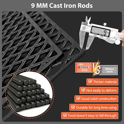 Utheer Cast Iron Grill Grate for Pit Boss 820 850 Series Grill, Pit Boss 820 Series Wood Pellet Grills, Fit Pro Series II 850 Wood Pellet Grill, Pit Boss Grill Replacement Parts, 2 Pack