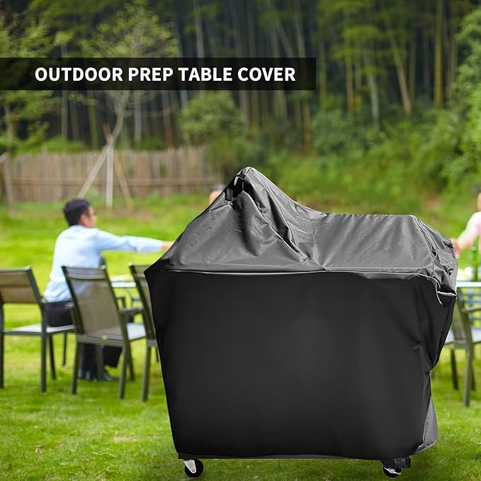 Outdoor Sink Cover for Cuisinart Outdoor CGWM-090 and CGWM-094 Prep Table, Waterproof Sink Station Cover Dustproof Prep Table Station Covers for Grill Black - 48"L×24"W×48"H, Black