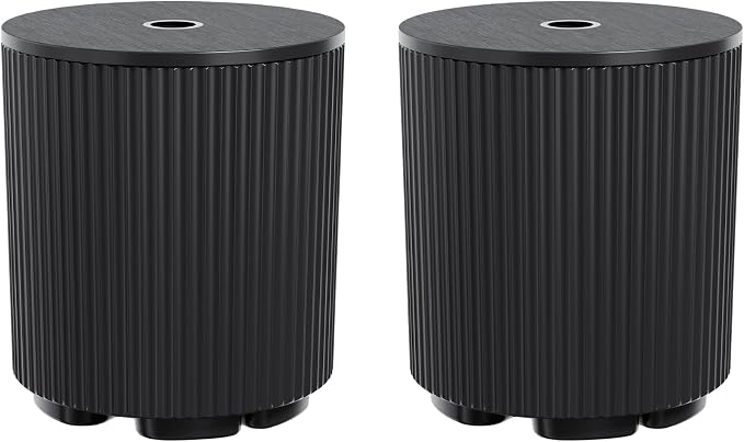 Patio Table for Umbrella, Pool Side Table, 2 Pack, Black | Adjustable Knob, 1.5Inch Umbrella Hole, All Weather Material