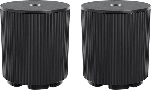 Patio Table for Umbrella, Pool Side Table, 2 Pack, Black | Adjustable Knob, 1.5Inch Umbrella Hole, All Weather Material