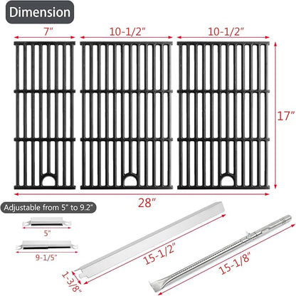 463448021 463449021 Grill Replacement Parts Grates Heat Tent for Charbroil Performance 5 Burner Grill Parts 463455021 463458021 463451022 463450022 G426-0005-W1 G426-0004-W1 Char-Broil Cooking Grates