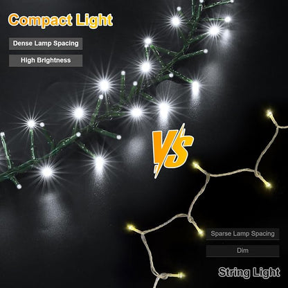 500 LED White Christmas String Lights, Plug in Twinkle Fairy Lights with 8 Modes & Timer, Waterproof Connectable Lights for Indoor Outdoor Home Party Wedding Bedroom Tree Decoration