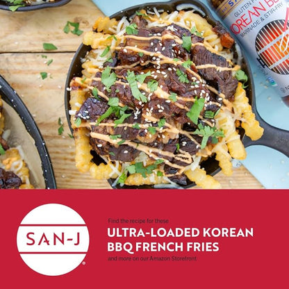 San-J - Gluten Free Korean BBQ Sauce - Bold and Savory Sauce for Cooking - Non-GMO - 64 oz. Container