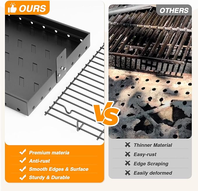 PS9900 15-28 Inch Charcoal Tray Replacement Parts for Smoke Hollow,Charcoal Basket for 47183T-21 6500 6800 8500 47183T HC4518L PS9500 SH5000 SH7000 SH19030119 SH19030219 SH9916 Smoke Hollow Grill Part