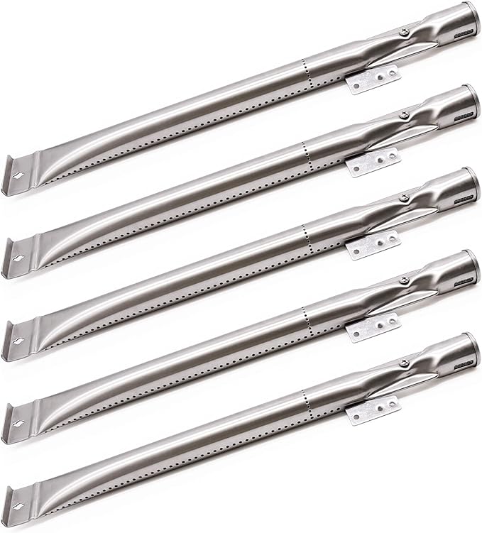 BBQ-Element Stainless Steel Grill Burner Tubes Replacement for Nexgrill 720-0888, 720-0888N, 720-0882S, Gas Grill Pipe Burners for Kenmore, Kitchen Aid, Nexgrill 720-0830H Gas Grill.(5 Pack)