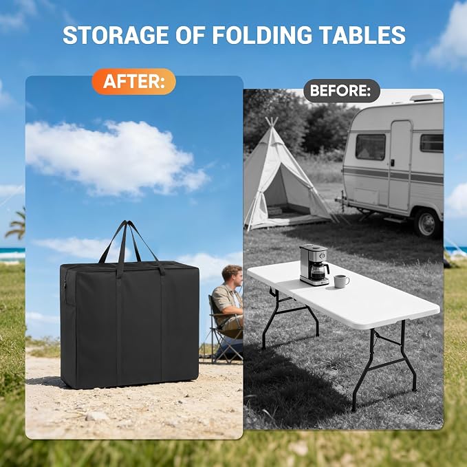 Folding Table Storage Bag 49x4.5x30in 600D Waterproof