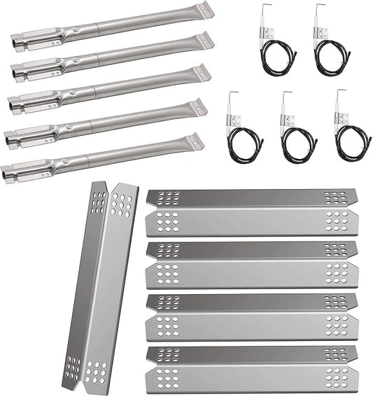 Criditpid Grill Replacement Parts for Jenn-Air 720-0727 720-0709B 720-0709, Grill Burner Heat Plate Shield Igniter Electrode for Kitchenaid 720-0709C 720-0893 860-0003 720-0826 Grill Models.