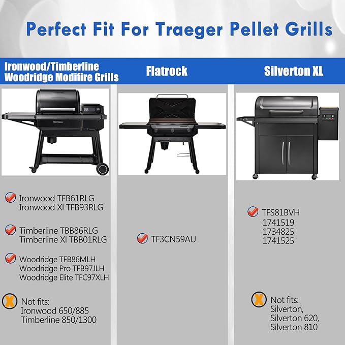Pop And Lock Accessories BAC612 Storage Bin Replacement Parts for Traeger PAL Rail Basket Flatrock Silverton XL Modifire Ironwood XL TFB61RLG TFB93RLG Timberline Woodridge Caddy Accessories