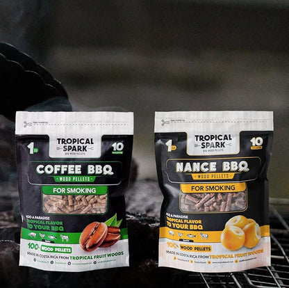 Wood Pellets | Perfect for BBQ, Smoking, Grilling, Bake, Roast, Braise | Premium 100% All-Natural | Coffee Wood | 1 lb. Bag