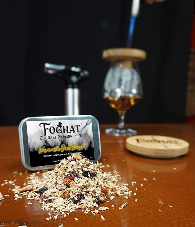 Cocktail Smoker Wood Chips - 4oz Vermouth Oak Roast Shavings for Smoker, Whiskey & Drink Infuser Kit - Culinary Wood Smoking Chips for Hand Held Food Smoke Gun