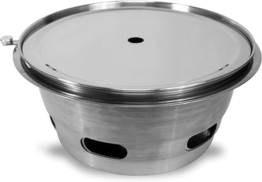 BBQ Table Stove Insert – Compatible with Foldable Outdoor Korean BBQ Tables (1. Charcoal)