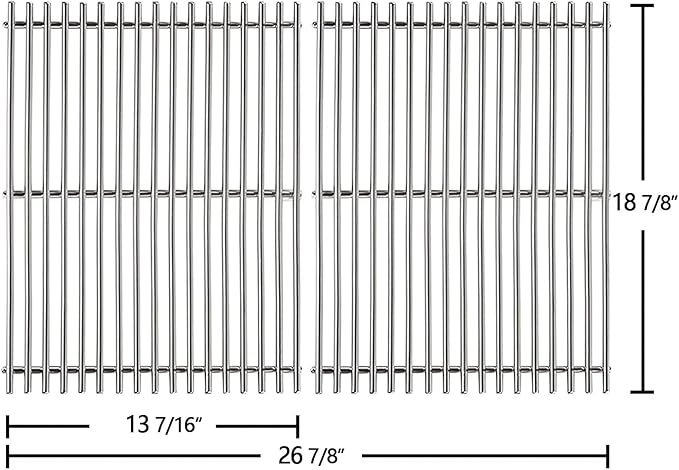 Hongso Genesis 2 Grill Grates SUS304 Stainless Steel for Weber Genesis II 300 Series E310 S310 E315 S315 E325 E330 E335 S330, LX S340 LX E340 Models, Genesis ii Grill Replacement Parts GS4 66802 66095