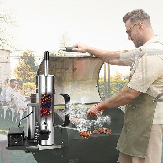 EUTRKei Cold Smoke Generator for Traeger Smoker Grill, Cordless Electric Smoke Tube with Air Pump, Cold Smoking for Cheese, Fish, Meat, Men Gifts, for Tailgating, Backyard, Party