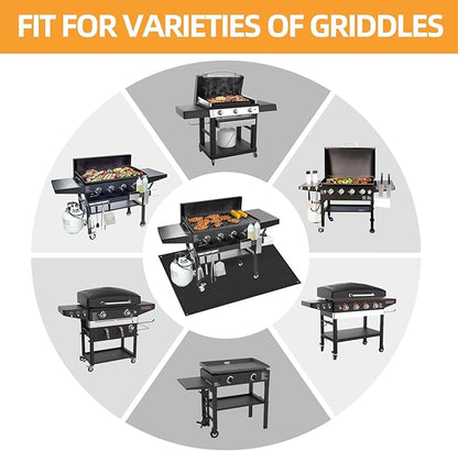 TOHONFOO 70 x 48 in Under Grill Mat Compatible with Blackstone 28in & 36in Griddle - Fireproof BBQ Mats for Grilling to Protect the Deck, Patio, Pavers - Griddle Mat Compatible with Blackstone - 1mm