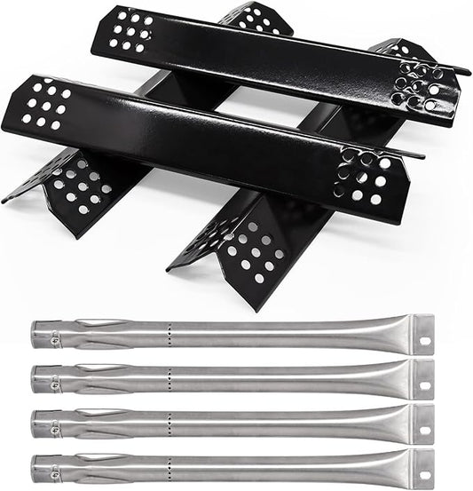Criditpid Grill Replacement Parts for Grillmaster 720-0697, 7200697, Nexgrill 720-0697 Models, Grill Heat Plate Shields and Burner Tubes Replacement for Grill Master 720-0697 4 Burner Gas Grill