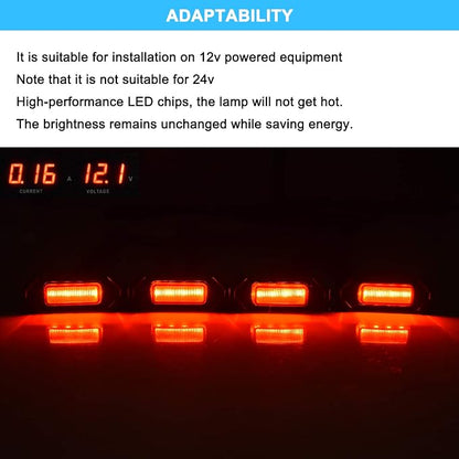 Boigoo Truck Red Grille Lights for Tacoma TRD Pro Grilles Decorative Lamps | Grill Lamp Fits 2005-2011 & 2016-2019 Tacoma TRD Pro Off-Road Limited Sport SR5 SR Grilles RED LED Smoked Lens 4pcs with fuse