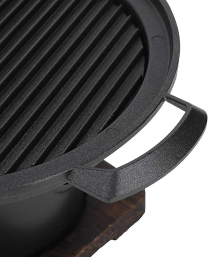 Haofy Portable Korean Barbecue Grill, Non Stick Barbecue Grill Charcoal Outdoor for Camping Picnic