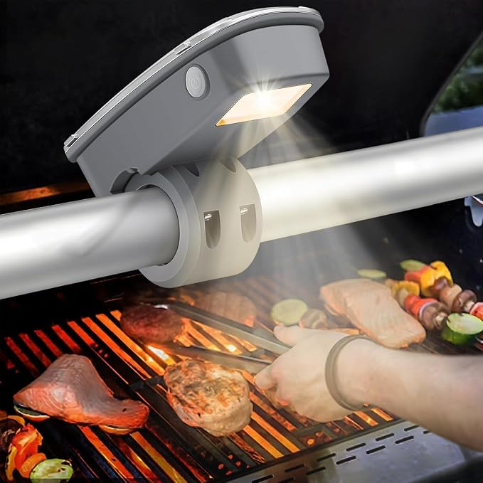 Rechargeable Grill Light, 360°Flexible Rotation LED BBQ Handle Light, Type-C Charging, 6H Long Battery Life, Grill Accessories for Blackstone Griddle & Weber Grill, Ideal Gifts for BBQ Lovers