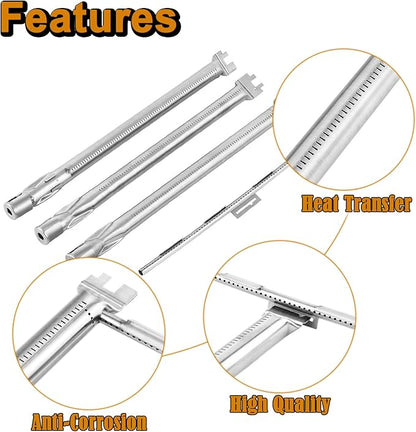 Spirit II E-310 Grill Replacement Parts for Weber Spirit E310 Natural Gas Grill Parts 3 Burner Spirit and Spirit 2 300 Series Spirit E-310 E-330 E330 310 GS4 7636 Flavorizer Bars 68950 Burner Tube Kit