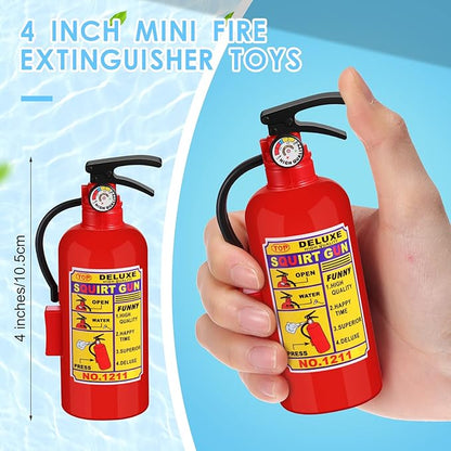 24 Packs 4 Inch Fire Extinguisher Toys Fire Extinguisher Mini Water Firemen Squirter for Party Favors