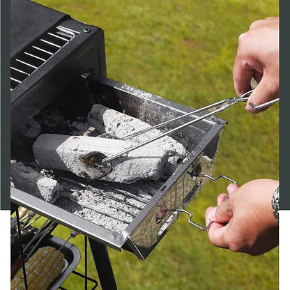 Iron Pre-Seasoned Cast Iron Hibachi Grill, Portable Charcoal Grill for Outdoor Camping, BBQ Cooking Surface 13", bset Gift