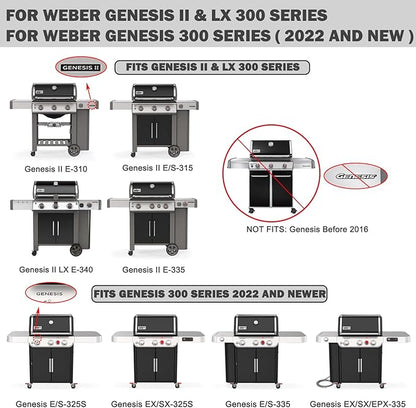 Genesis II Grill Parts for Weber Genesis II E-310 II GS4 E-315 E-335 Parts LX E-340 S-340 66095 Grill Grates Replacement 66032 Genesis 2 Flavorizer Bars 66040 Heat Deflector E-325S 300 Series Parts