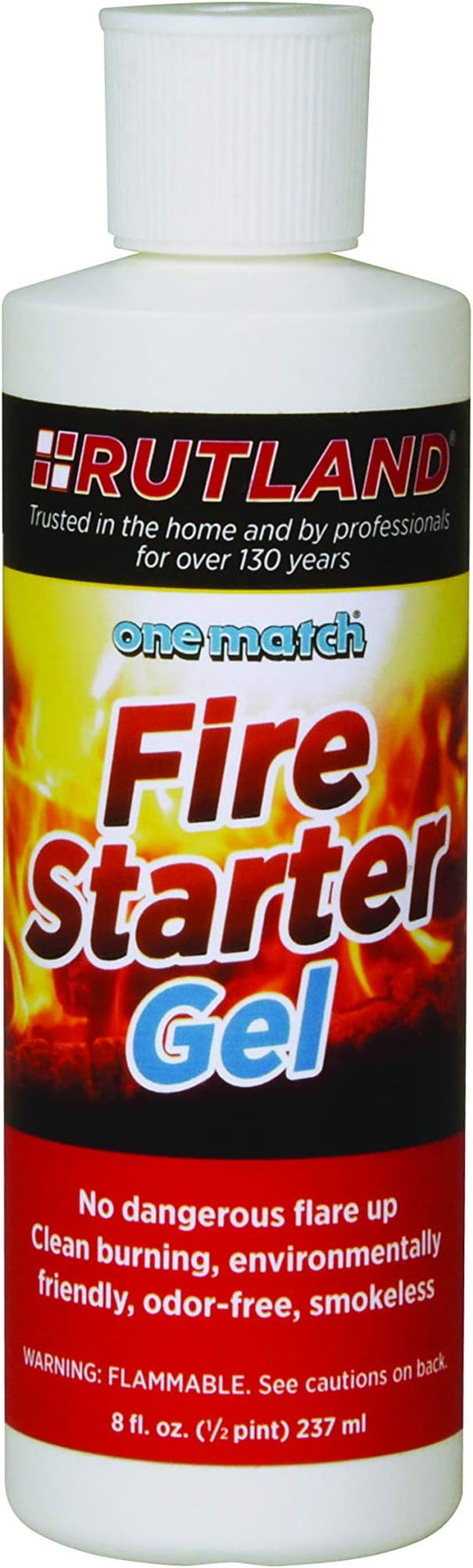 One Match Gel Fire Starter, 8 fl. oz.,Brown