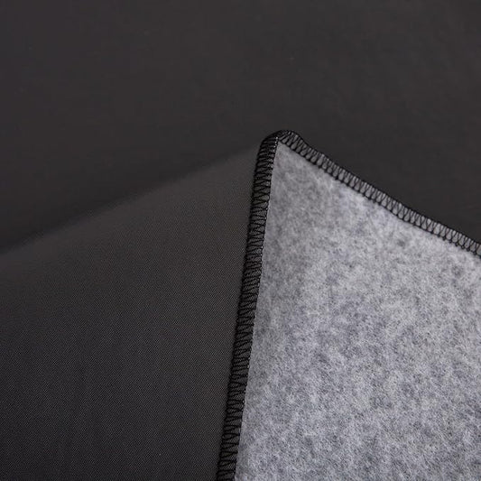 NLMUVW Vinyl Tablecloth with Flannel Backing 100% Waterproof Rectangle PVC Table Cloth Oil Proof Wipe Clean Table Cover for Dining Party Camping Outdoor, Black, 60 X 90 Inch