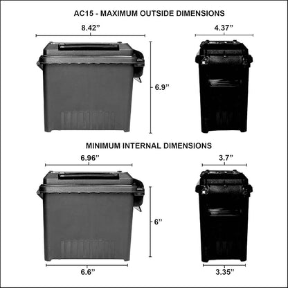 MTM AC15-35 Ammo Can Mini for Bulk Ammo, Water-Resistant Seal, Double Padlock Tabs, 12-Pound Capacity, USA Made, Orange